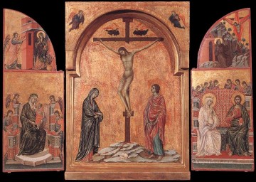  Sienese Oil Painting - Triptych 2 Sienese School Duccio